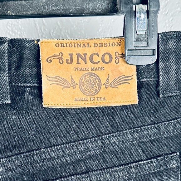 RARE JNCO Multicolor Suede Leather Panel Quality Bad Ass Jeans - Picture 6 of 7